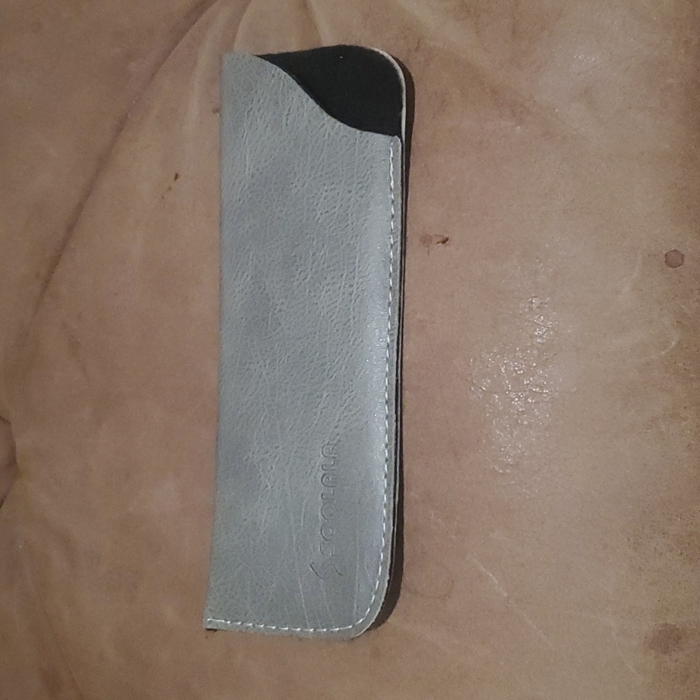 Soolala Gray Leatherette Eyeglass Soft Case